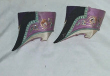 Load image into Gallery viewer, Antique Chinese Silk Embroidered Qing Dynasty Bound Lotus Shoes For Bound Feet