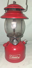 Load image into Gallery viewer, Vintage Coleman 200A Red Lantern w/ Red Metal Carrying Case & Manual