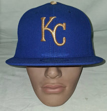 Load image into Gallery viewer, Kansas City Royals - NEW ERA 59Fifty - Fitted Hat/Cap - Size 7 1/2 - Blue/Gold