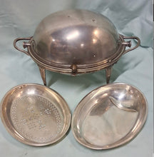 Load image into Gallery viewer, James Dixon & Sons of Sheffield, England Revolving Covered Breakfast Dish Warmer