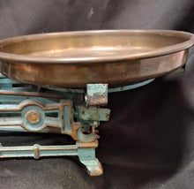 Load image into Gallery viewer, Vintage Balance Scale 5K Countertop Scale w/ Brass Pans Farmhouse