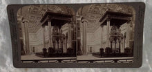 Load image into Gallery viewer, Antique Underwood Stereoview 1897 Rome Italy Alter St Paul Infidel Pope Pius IX