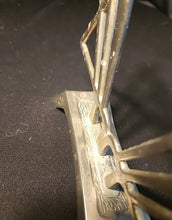 Load image into Gallery viewer, Vintage Menorah Mid Century Silver Tone Hanukkah Israel