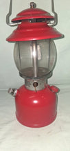 Load image into Gallery viewer, Vintage Coleman 200A Red Lantern w/ Red Metal Carrying Case & Manual