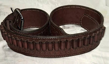 Load image into Gallery viewer, Tooled Leather Cartridge Ammo Belt Brown Western Hunting 25 Loops