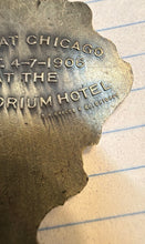 Load image into Gallery viewer, Antique National Funeral Directors Association Badge And Ribbon 1906 Chicago