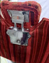 Load image into Gallery viewer, Antique 1920’s Koken White Porcelain Barber Chair Red Velvet, St. Louis