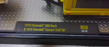 Load image into Gallery viewer, 1970 Chevrolet C60 Truck & Camaro Z/28 RS R58 22-19 Diecast Hauler Display Case