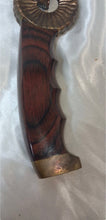 Load image into Gallery viewer, Dan Harrison Custom Knife Ram Bowie with Wood Display Case