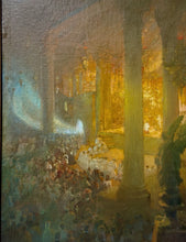 Load image into Gallery viewer, Original Colin Campbell Cooper Interior Church Nativity Bethlehem c1890 Painting