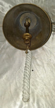 Load image into Gallery viewer, Vintage Solid Brass Wall Mount Bell w/ Bracket & Rope Pull Nautical Farm School