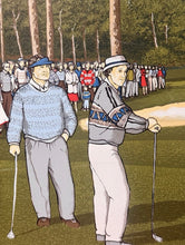 Load image into Gallery viewer, E9- Vintage H. Hargrove "Teeing Off" Art Framed Print On Canvas HAND SIGNED