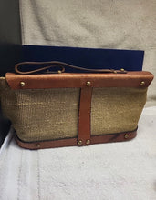 Load image into Gallery viewer, RARE & VINTAGE 1960's ETIENNE AIGNER Handmade Leather & Tweed Handbag