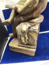 Load image into Gallery viewer, Vintage Nude Young Boy Reading Book Statue Figurine Plaster Sculpture Artwork