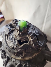 Load image into Gallery viewer, Vintage China bronze FengShui wealth Lucky dragon beast incense burner censer