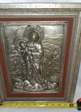Load image into Gallery viewer, Italian MOD DEP San Jose St Joseph Child Raised Metal Relief Framed 15"