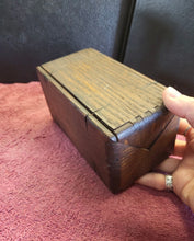 Load image into Gallery viewer, Antique, Victorian, Quad-Folding, Hardwood (Oak), Curiosity Box w/Purple Velvet