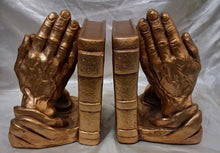 Load image into Gallery viewer, Vintage 1965 Progressive Art Products Praying Hands Holy Bible Bookends Pair