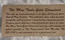 Load image into Gallery viewer, Mac Tools 2 Piece Universal Spark Plug Socket Set 24k Gold Plated LE 1992