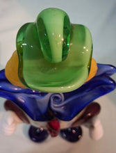 Load image into Gallery viewer, Italian Murano Art Glass Clown Figurine Multicolor 9” Vignozzi Souvenir Italy