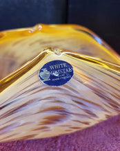 Load image into Gallery viewer, Genuine Murano Art Glass Bowl Fiery Amber Fire Italy by White Cristal Rare