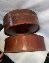 Load image into Gallery viewer, Antique Three Tiered Chinese Wooden Hat Box EFOC!