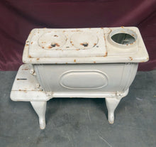 Load image into Gallery viewer, Vintage Atlanta Stove No 2 White Cast Iron Wood Laundry Box Stove