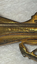 Load image into Gallery viewer, WWII USN STERLING SILVER ANCHOR & RIBBON Sweetheart, Pin Brooch