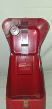 Load image into Gallery viewer, Vintage Coleman 200A Red Lantern w/ Red Metal Carrying Case & Manual