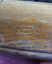 Load image into Gallery viewer, Antique, Victorian, Quad-Folding, Hardwood (Oak), Curiosity Box w/Purple Velvet