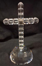 Load image into Gallery viewer, Swarovski Crystal Cross Statue Sculpture Faceted Base Box COA Excellent