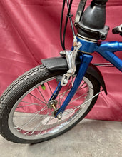 Load image into Gallery viewer, Dahon Classic III Vintage Folding Bike 3-Speed Blue W/ Accessories Including Bag