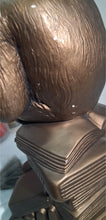 Load image into Gallery viewer, Vintage 1969 Austin Sculpture Darwin Thinking Ape Monkey Statue Holding Skull