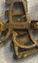 Load image into Gallery viewer, WWII US Navy CPO Chief Petty Officer Sterling Fouled Anchor Cap Badge