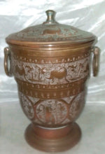 Load image into Gallery viewer, Vintage 1950’s NADER Tehran Iran Copper Ice Bucket Hand Hammered With Lid