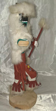 Load image into Gallery viewer, Vintage Native American Style Kachina Doll Wood Carved Fur Figure Signed
