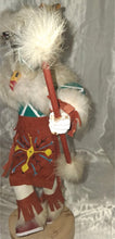 Load image into Gallery viewer, Vintage Native American Style Kachina Doll Wood Carved Fur Figure Signed