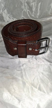 Load image into Gallery viewer, Tooled Leather Cartridge Ammo Belt Brown Western Hunting 25 Loops