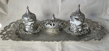 Load image into Gallery viewer, 9 Pcs SENA Turkish Greek Arabic Coffee Set / Sugar Bowl Tray & Coffee Cups
