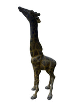 Load image into Gallery viewer, Large 89" Tall Painted Bronze Giraffe Statue Indoor Outdoor Decor 7' Feet 5"