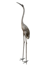Load image into Gallery viewer, Enormous Highly Detailed Bronze Heron Wading Waterfowl Crane 8’ 6”!!
