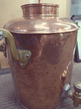 Load image into Gallery viewer, Handmade Antique English Copper Water Dispenser Brass Spigot