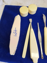Load image into Gallery viewer, 18 Piece Victorian French Ivory~Celluloid Vanity Dresser Manicure Grooming Set