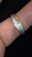 Load image into Gallery viewer, 14k Yellow Gold 4.24g Size 9.75 Starburst Diamond Wedding Band Ring