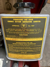 Load image into Gallery viewer, 1948 MSA Chemox Oxygen Generating Canister – Bureau of Mines Approval No. 1307