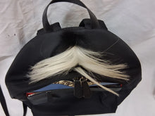 Load image into Gallery viewer, Fendi Bag Bugs Monster Backpack 7VZ012 Y4E Black Nylon Fur Mohawk Red Zip Italy