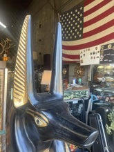 Load image into Gallery viewer, Pair Of Black & Gold Egyptian God Anubis 6 foot Statues