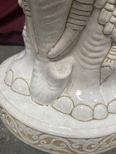 Load image into Gallery viewer, Pair of Vintage White Elephant Ceramic Garden Stool / Planter 21”H 13”D