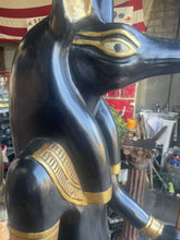 Load image into Gallery viewer, Pair Of Black & Gold Egyptian God Anubis 6 foot Statues