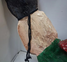 Load image into Gallery viewer, Vintage Unique Mexican Folk Art Mermaid Hand Carved Painted Wood Wall Art 38”